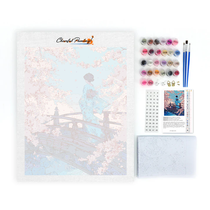 Sakura Bridge - Paint by Numbers