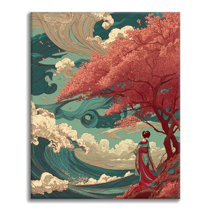 Sakura Wave - Paint by Numbers