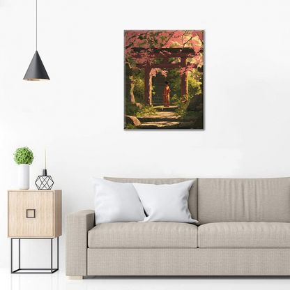 Silhouette of Sakura - Paint by Numbers