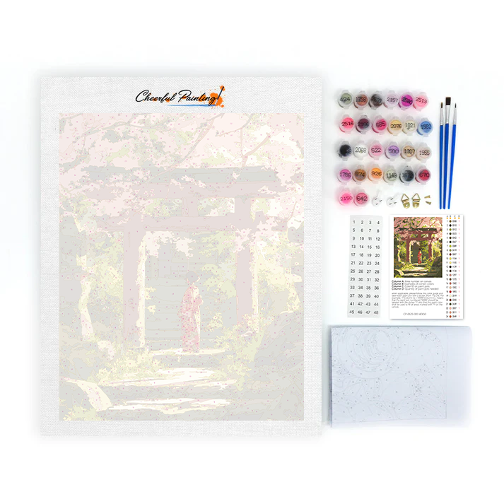 Silhouette of Sakura - Paint by Numbers