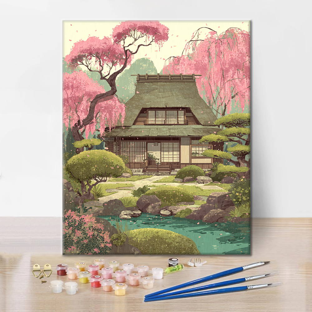 Spring Kasuga Sakura - Paint by Numbers
