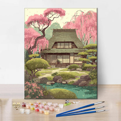 Spring Kasuga Sakura - Paint by Numbers