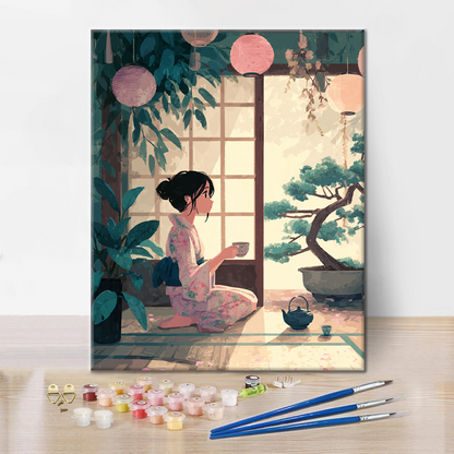 Tea in Tranquility - Paint by Numbers