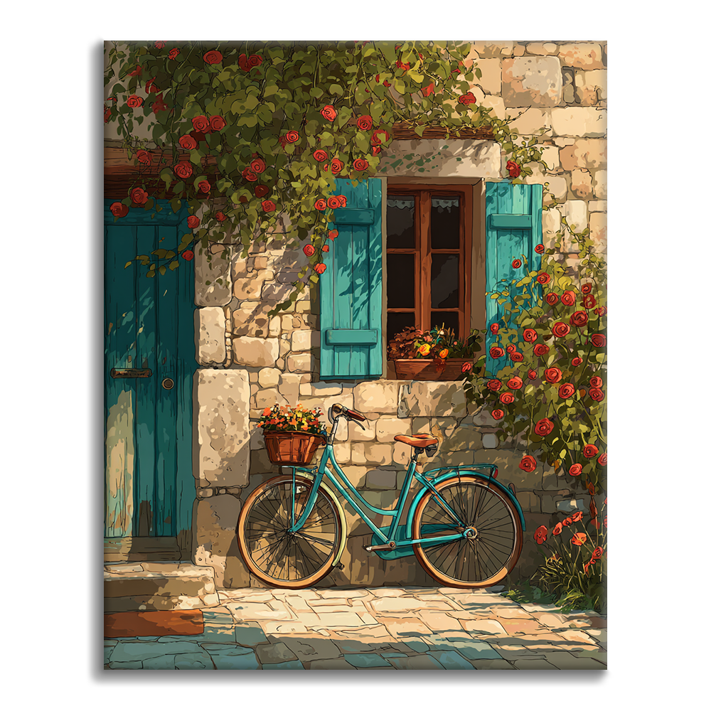 Garden Bicycle - Paint by Numbers