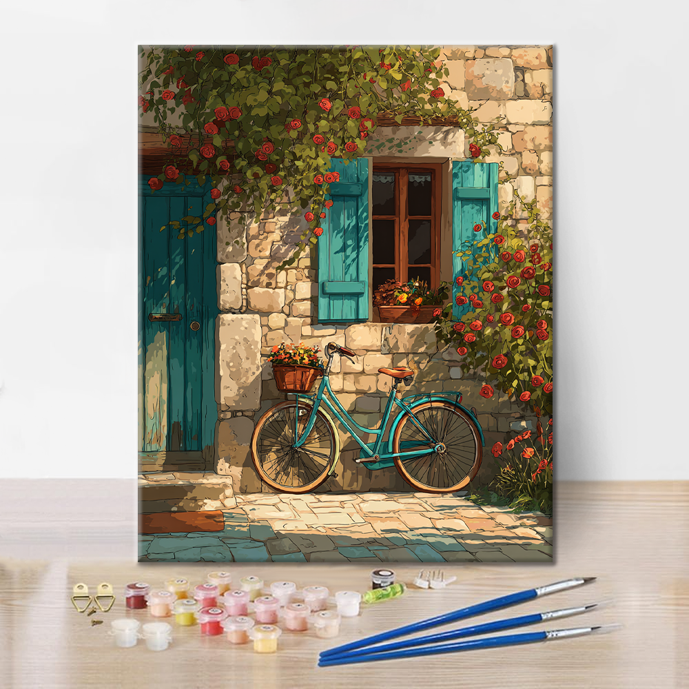 Garden Bicycle - Paint by Numbers