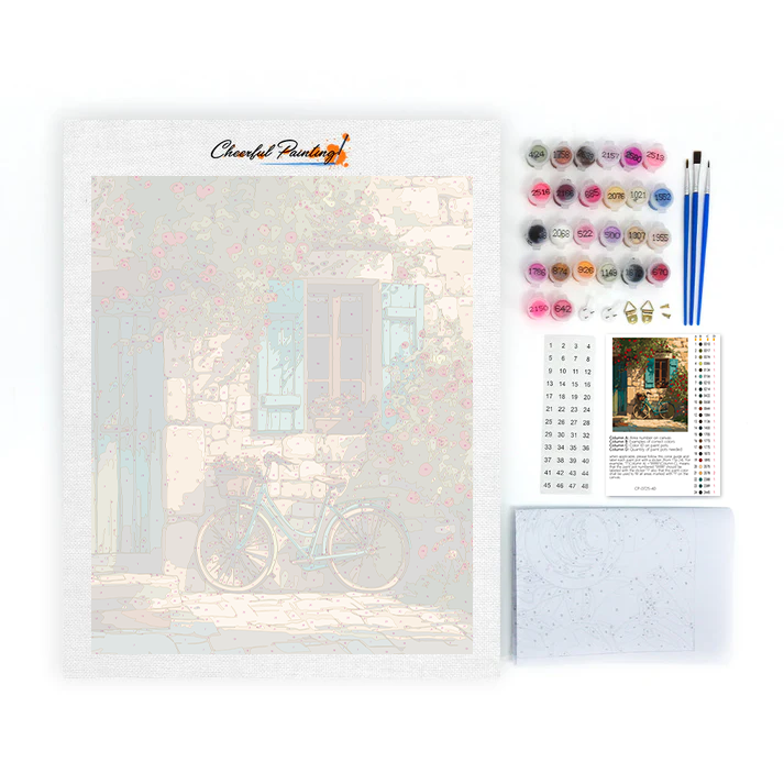 Garden Bicycle - Paint by Numbers