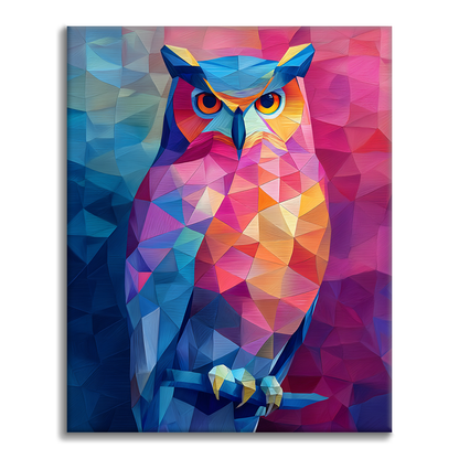Geometric Owl - Paint by Numbers