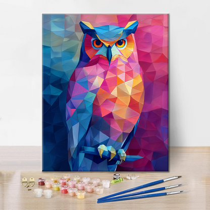 Geometric Owl - Paint by Numbers