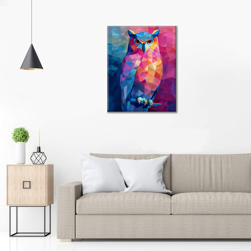 Geometric Owl - Paint by Numbers