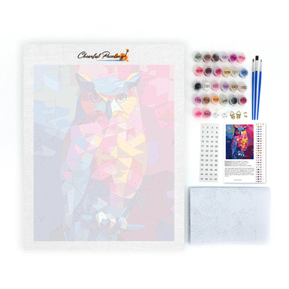 Geometric Owl - Paint by Numbers