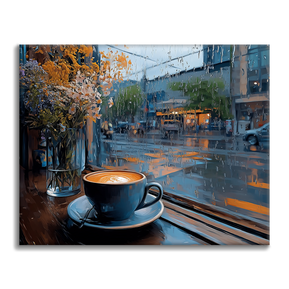 Rainy Day Café - Paint by Numbers – Cheerful painting® (UK)