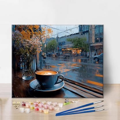 Rainy Day Café - Paint by Numbers