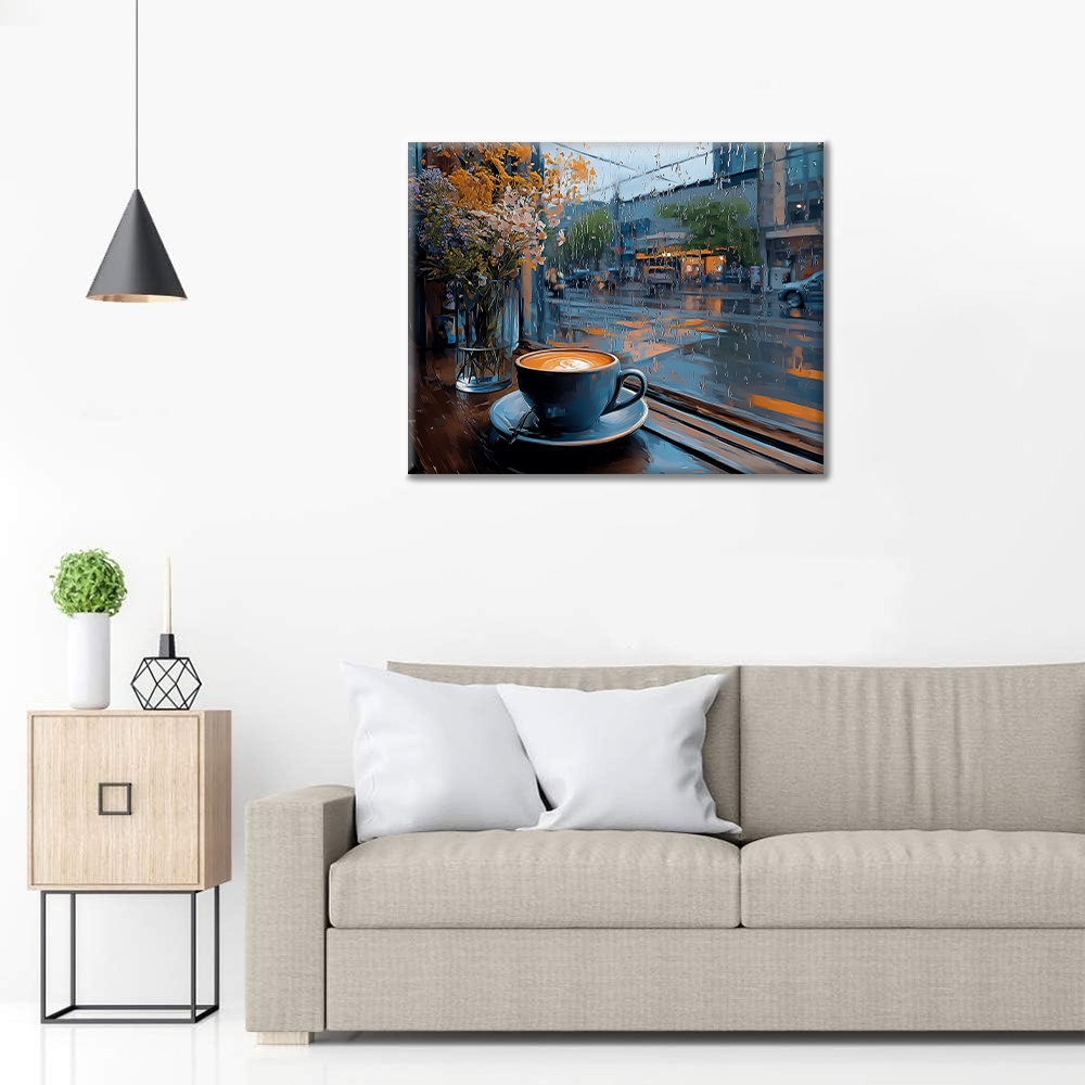 Rainy Day Café - Paint by Numbers