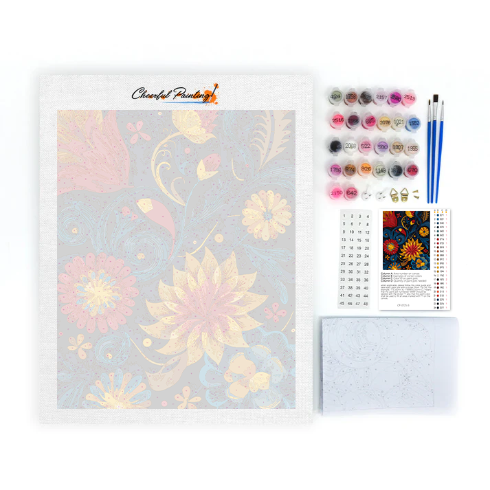 Vibrant Flower Swirls - Paint by Numbers