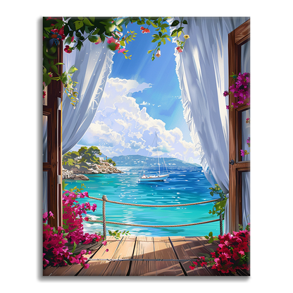Window to the Sea - Paint by Numbers