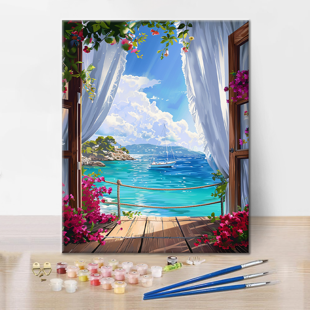 Window to the Sea - Paint by Numbers