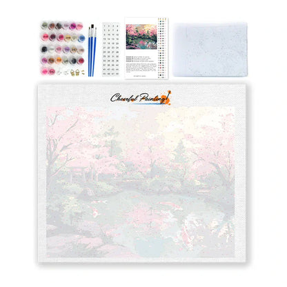Cherry Blossom Garden - Paint by Numbers