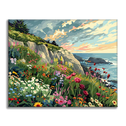 Coastal Flower Field - Paint by Numbers