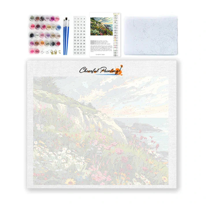 Coastal Flower Field - Paint by Numbers