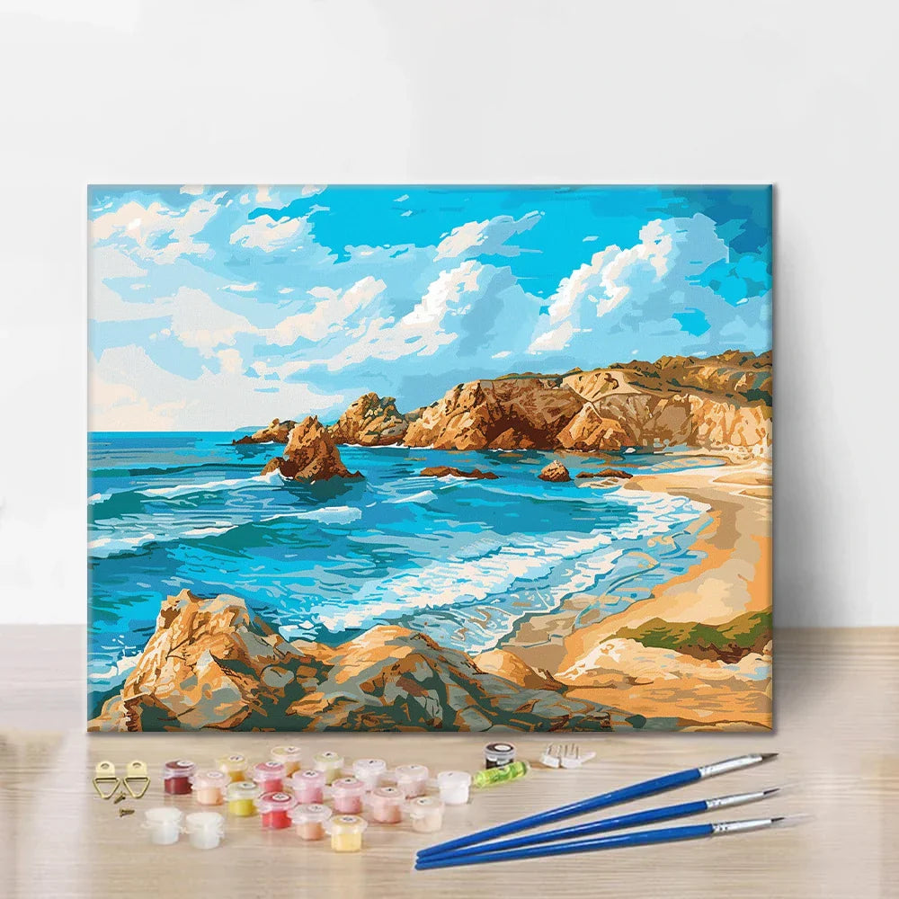 Coastal Rocks - Paint by Numbers
