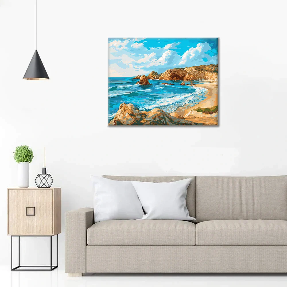 Coastal Rocks - Paint by Numbers