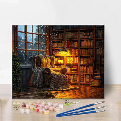 Cozy Reading Corner - Paint by Numbers