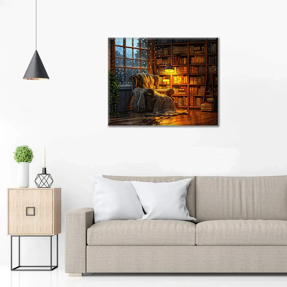 Cozy Reading Corner - Paint by Numbers