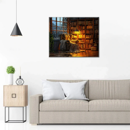 Cozy Reading Corner - Paint by Numbers