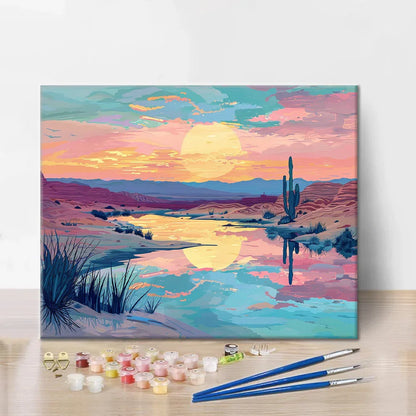 Desert Sunset - Paint by Numbers