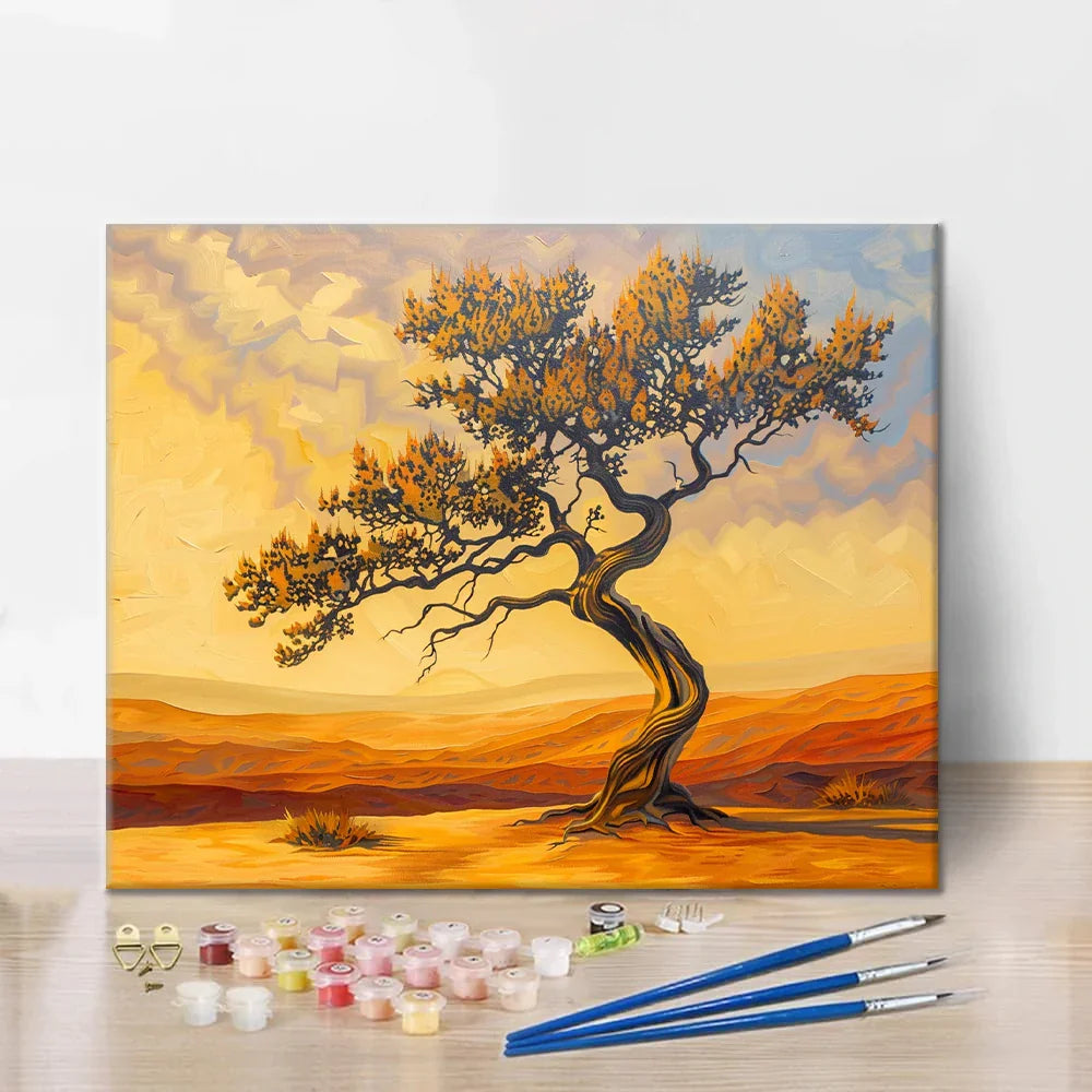 Desert Tree - Paint by Numbers