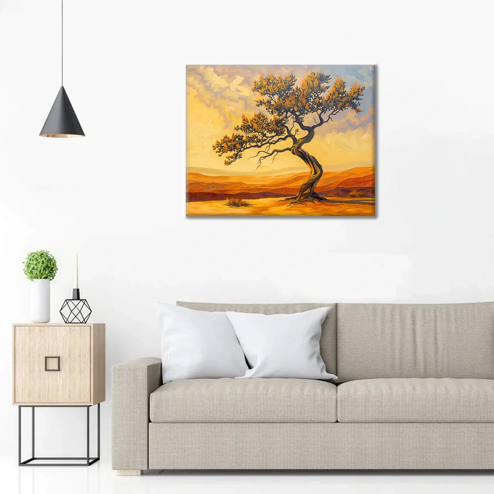 Desert Tree - Paint by Numbers