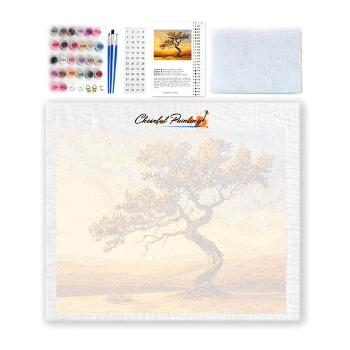 Desert Tree - Paint by Numbers