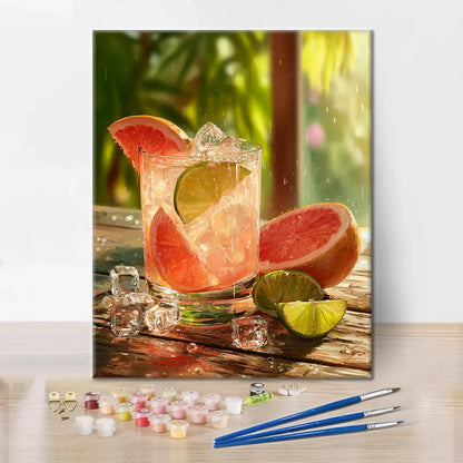 Grapefruit Fizz - Paint by Numbers