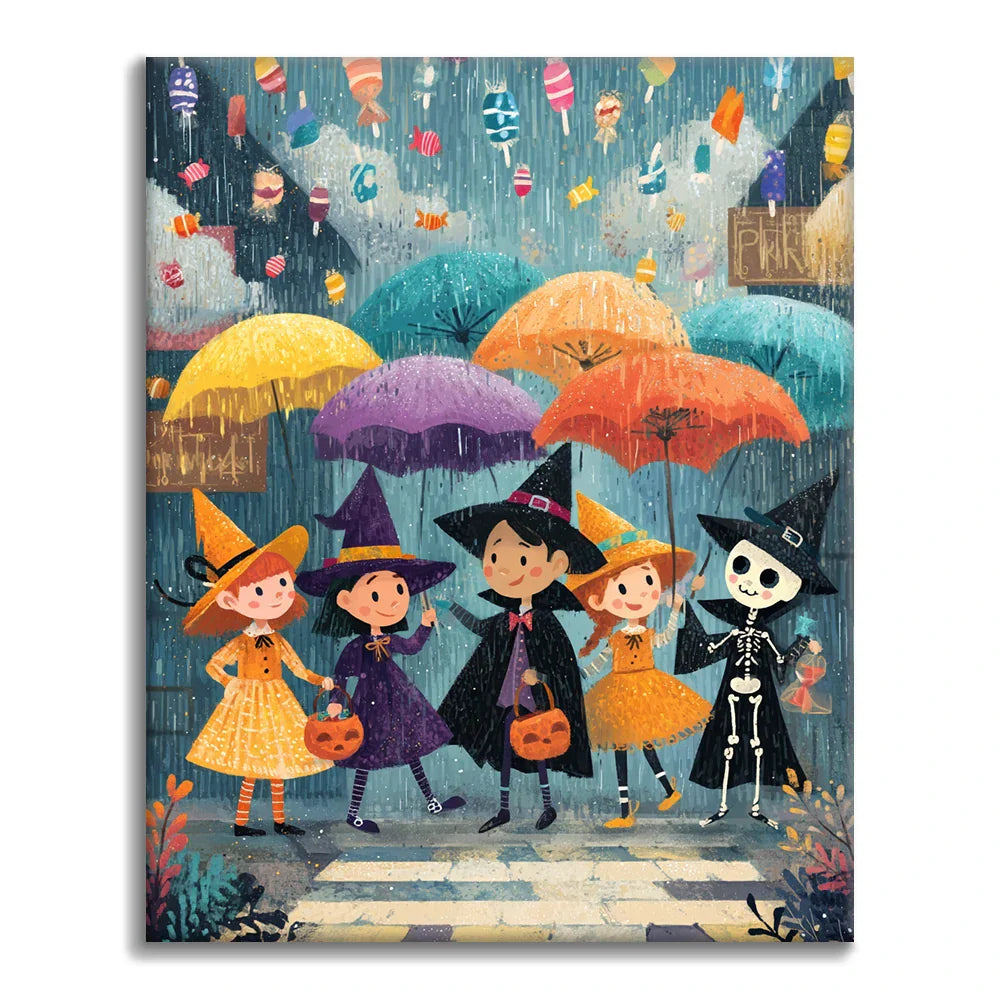 Halloween Candy Rain - Paint by Numbers