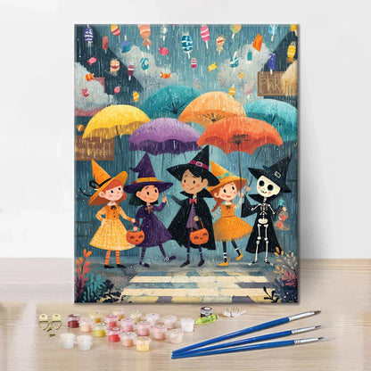 Halloween Candy Rain - Paint by Numbers