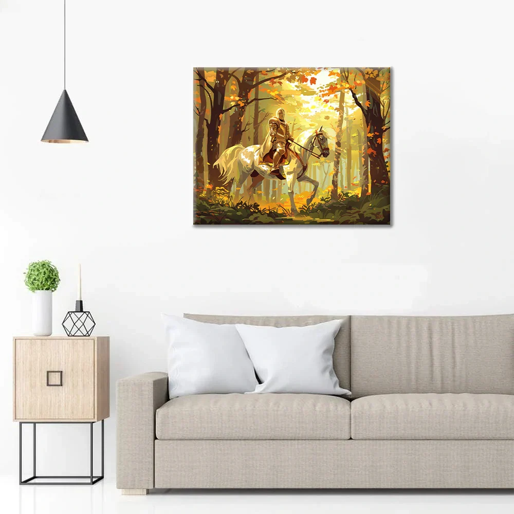 Knight on a Horse - Paint by Numbers