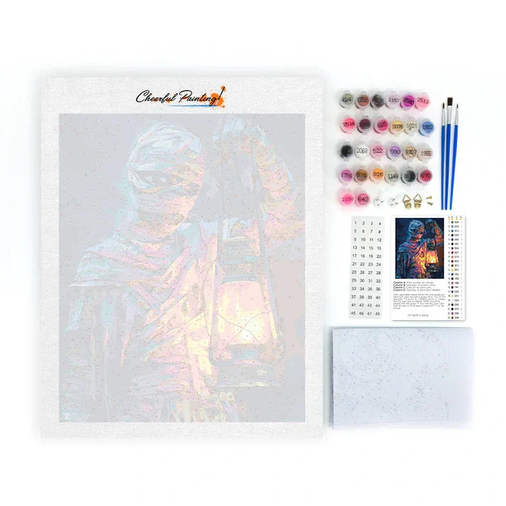 Lantern Mummy - Paint by Numbers