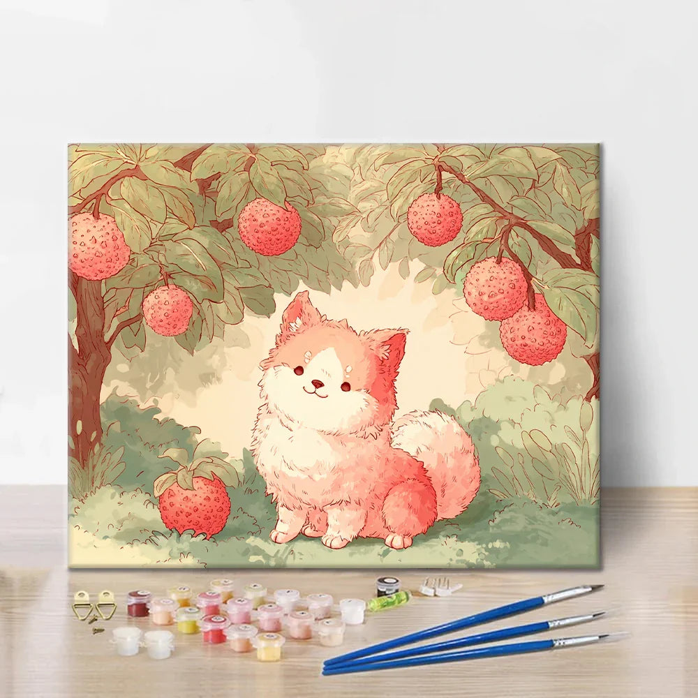 Lychee Puppy - Paint by Numbers