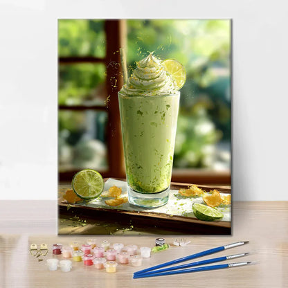 Matcha Smoothie - Paint by Numbers