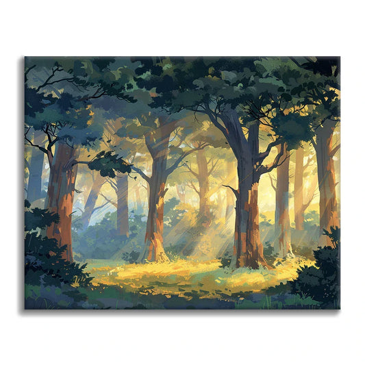 Sunlit Forest - Paint by Numbers