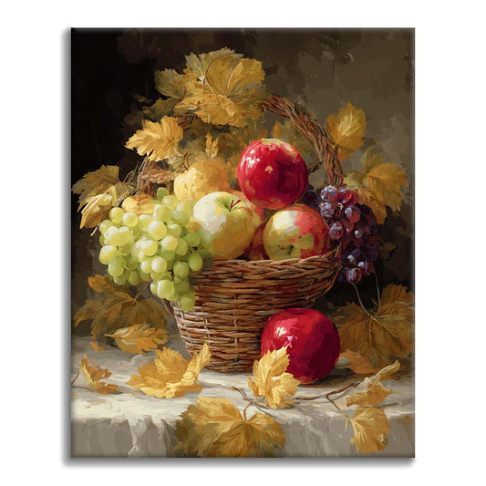 Autumn Fruit Basket - Paint by Numbers