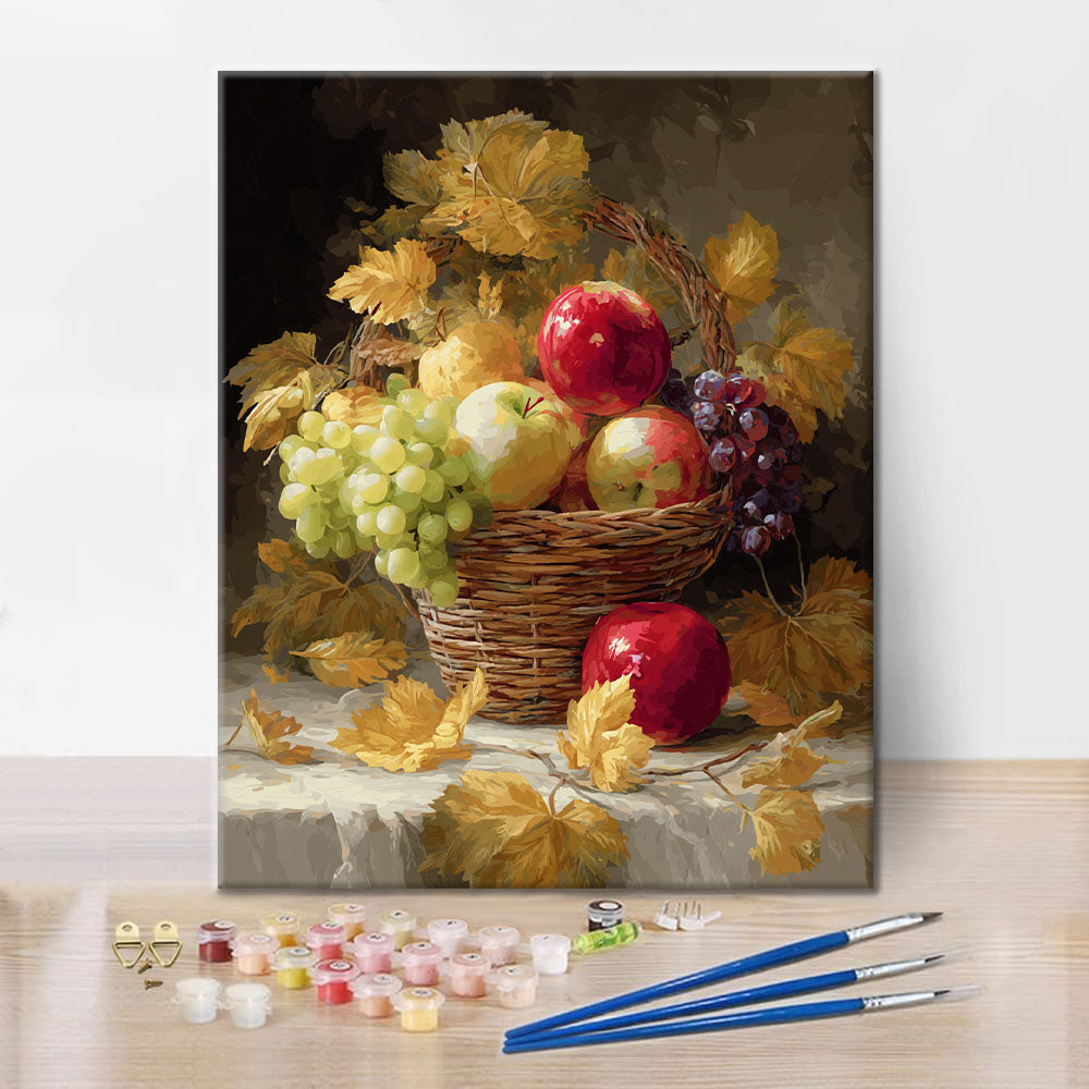 Autumn Fruit Basket - Paint by Numbers