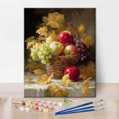 Autumn Fruit Basket - Paint by Numbers