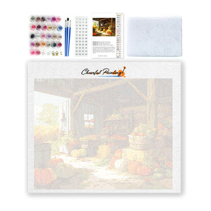 Autumn Harvest Barn - Paint by Numbers
