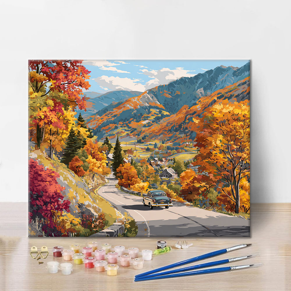 Autumn Road Trip - Paint by Numbers