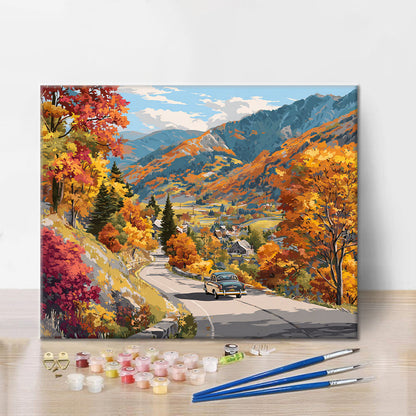 Autumn Road Trip - Paint by Numbers