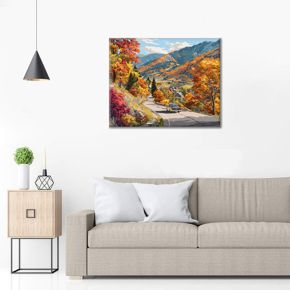 Autumn Road Trip - Paint by Numbers