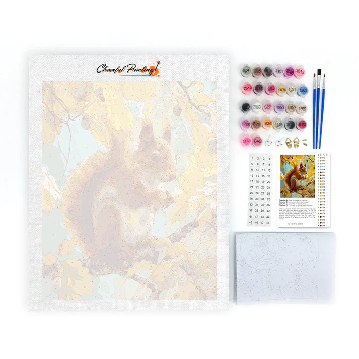 Autumn Squirrel - Paint by Numbers