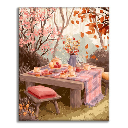 Autumn Tea Party - Paint by Numbers