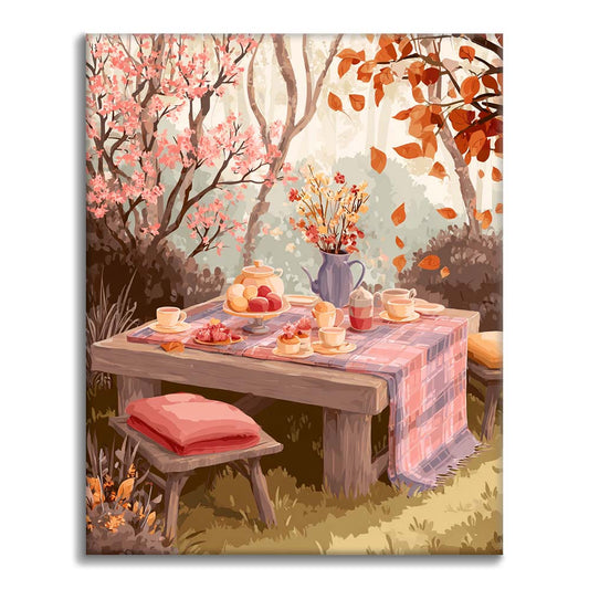 Autumn Tea Party - Paint by Numbers